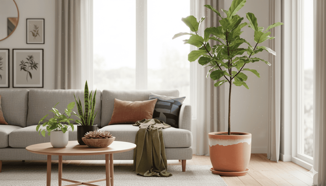 Decorative indoor plant for living room